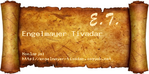 Engelmayer Tivadar névjegykártya