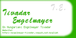 tivadar engelmayer business card